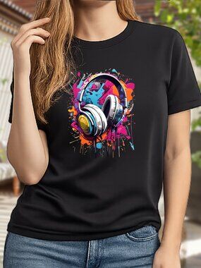 Wireless Headphones Graphic T-Shirt